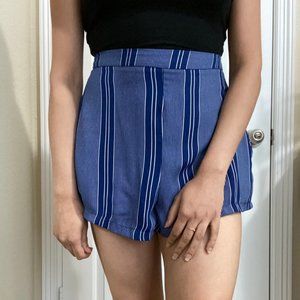Blue & White Striped Shorts!